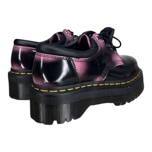 Dr. Martens Purple Black Leather Patent Lug Sole Platform‎ Men\'s Shoes Size 11 main image 7